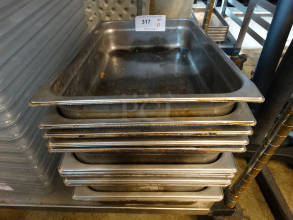 11 Stainless Steel Full Size Drop In Bins. 1/1x4. 11 Times Your Bid!