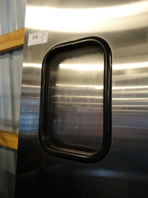 2 Eliason Stainless Steel Commercial Kitchen Doors. 29x3x83. 2 Times Your Bid! - Image 4 of 5