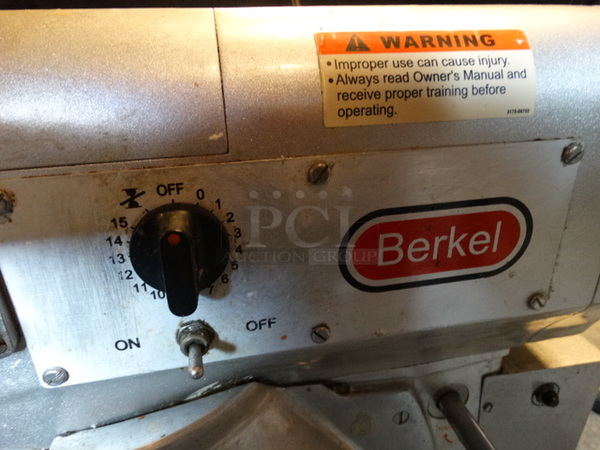 WOW! Berkel Model PM20 Metal Commercial 20 Quart Planetary Mixer w/ Metal Mixing Bowl, Bowl Guard and Paddle Attachment. 110 Volts, 1 Phase. 15x20x32. Tested and Working! - Image 5 of 7