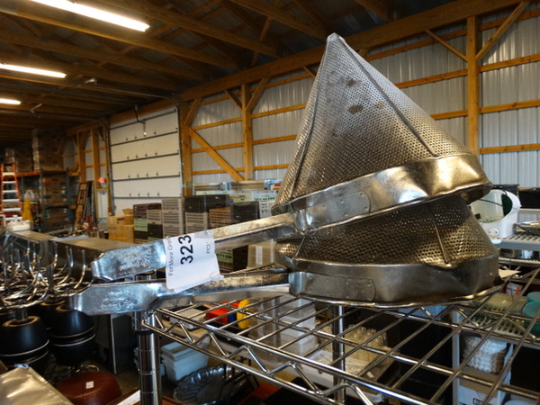 2 Metal China Cap Strainers. 21x12x12. 2 Times Your Bid! - Image 1 of 2