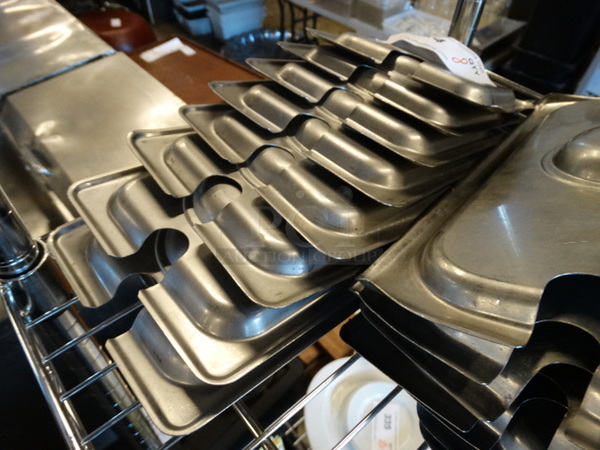 8 Stainless Steel 1/6 Size Drop In Bin Lids. 8 Times Your Bid!