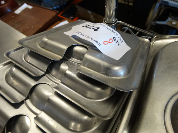 8 Stainless Steel 1/6 Size Drop In Bin Lids. 8 Times Your Bid! - Image 2 of 2