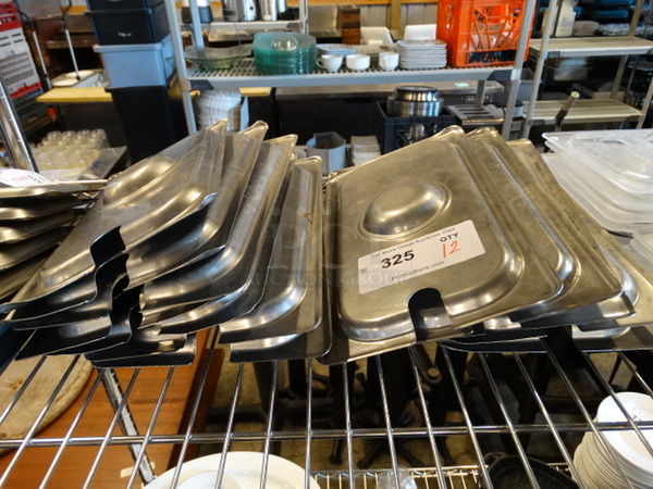 12 Stainless Steel 1/3 Size Drop In Bin Lids. 12 Times Your Bid! - Image 1 of 3