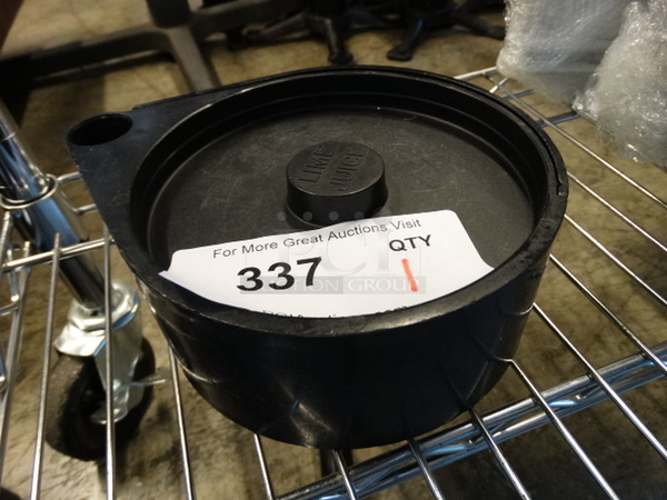 Black Poly Margarita Ingredient Bin. 8x6.5x2.5