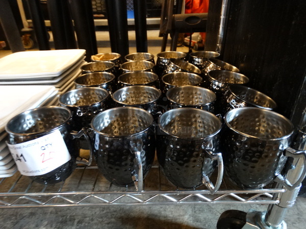 20 Metal Mugs. 4.5x3.5x4. 20 Times Your Bid!