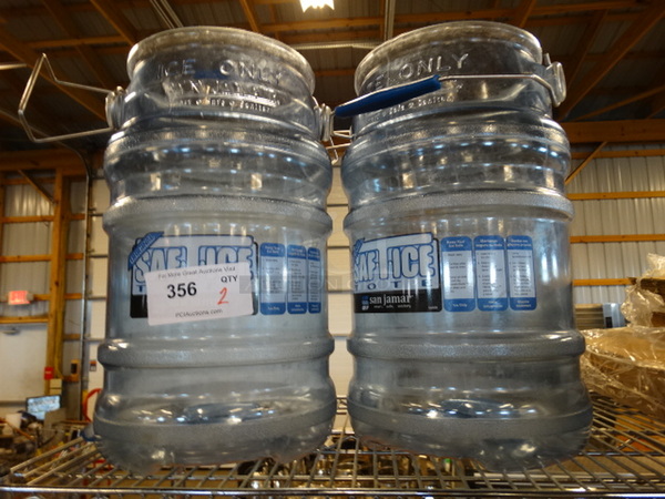 2 San Jamar Poly Blue Ice Buckets. 10x10x18. 2 Times Your Bid! - Image 1 of 3