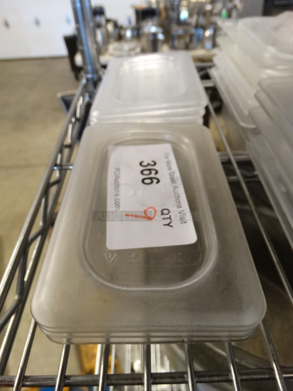 9 Poly Clear 1/9 Size Drop In Bin Lids. 9 Times Your Bid!