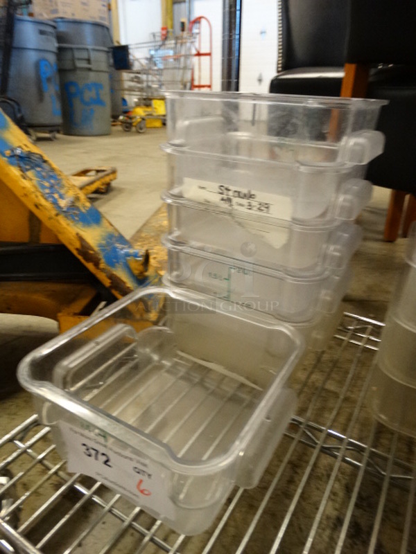 6 Poly Clear Bins. 7x7x4. 6 Times Your Bid! - Image 2 of 2