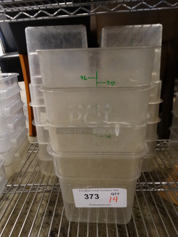 14 Poly Clear Containers. 7x7x7. 14 Times Your Bid!