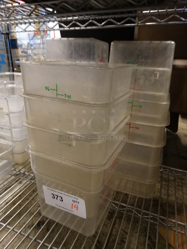 14 Poly Clear Containers. 7x7x7. 14 Times Your Bid! - Image 2 of 2