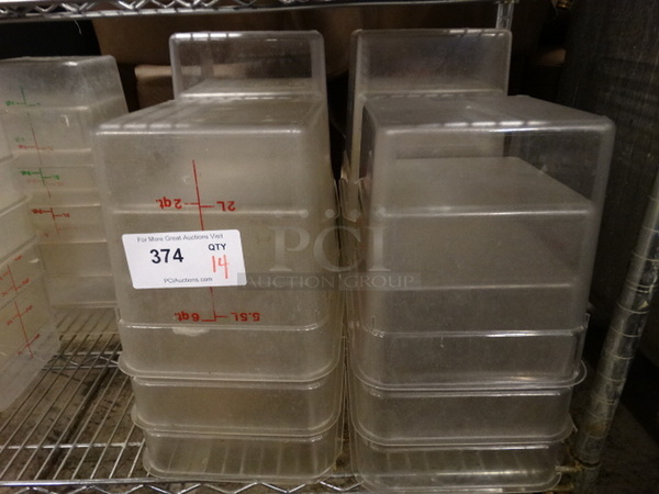 14 Poly Clear Containers. 9x9x9. 14 Times Your Bid!