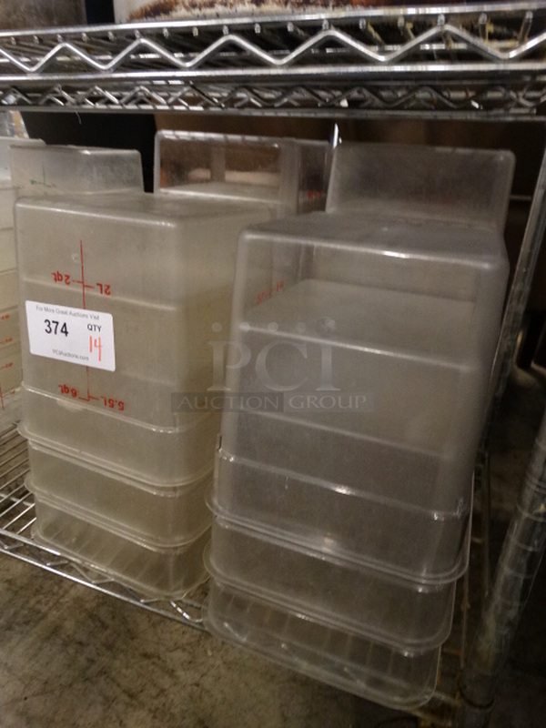 14 Poly Clear Containers. 9x9x9. 14 Times Your Bid! - Image 2 of 2