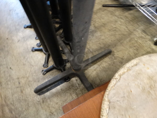 Granite Round Tabletop and Bar Height Metal Table Leg. Comes Disassembled. 30x30x42 - Image 4 of 4