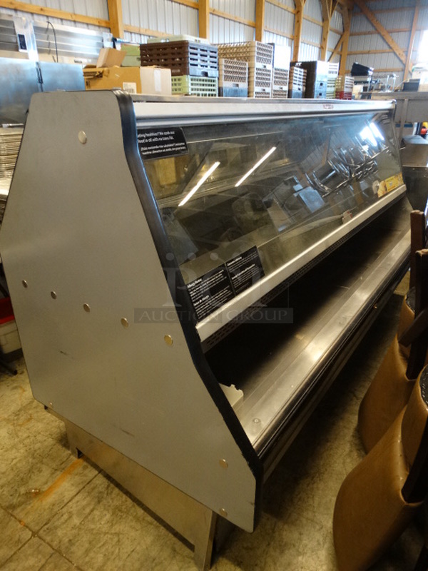 BEAUTIFUL! Custom Deli's Model DILW8CBSS Stainless Steel Commercial Floor Style Refrigerated Deli Display Case Merchandiser. 120/208 Volts, 3 Phase. 64x33x55. Tested and Working!
