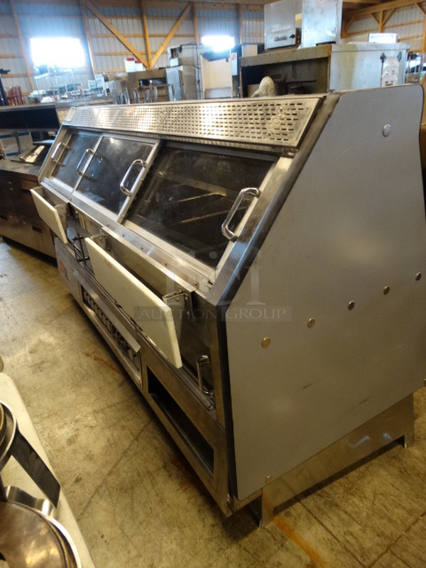 BEAUTIFUL! Custom Deli's Model DILW8CBSS Stainless Steel Commercial Floor Style Refrigerated Deli Display Case Merchandiser. 120/208 Volts, 3 Phase. 64x33x55. Tested and Working! - Image 3 of 9