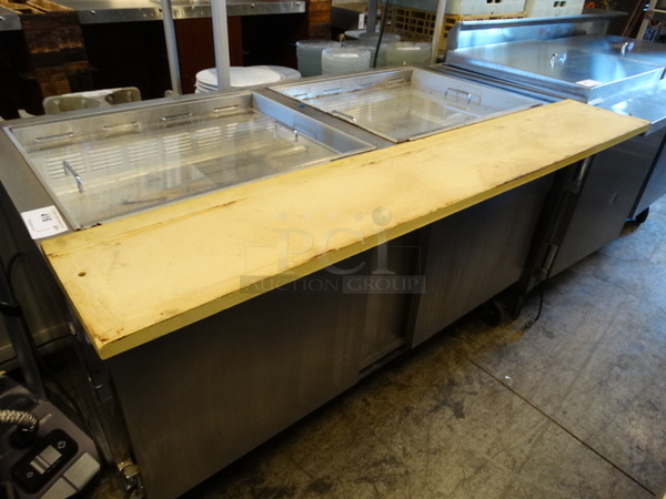 GREAT! Beverage Air Model SP60-24M Stainless Steel Commercial Prep Table on Commercial Casters. 115 Volts, 1 Phase. 60x38x36. Tested and Working! - Image 1 of 10