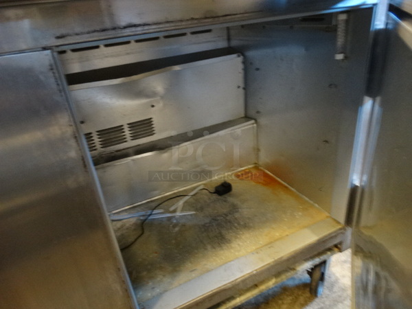 GREAT! Beverage Air Model SP60-24M Stainless Steel Commercial Prep Table on Commercial Casters. 115 Volts, 1 Phase. 60x38x36. Tested and Working! - Image 4 of 8