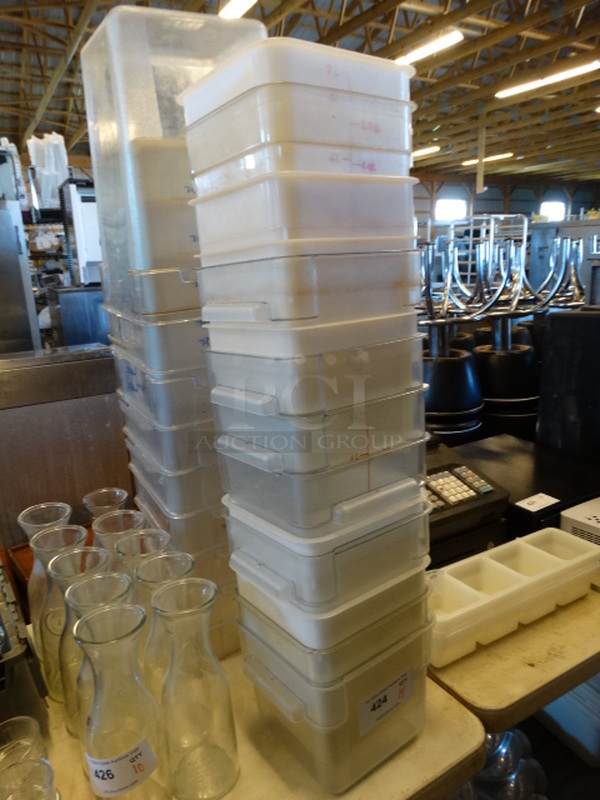 14 Poly Containers. 9x9x7, 9x9x9. 14 Times Your Bid! - Image 1 of 3