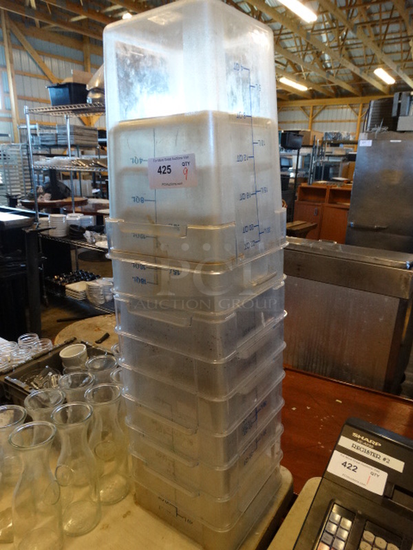 9 Poly Clear Containers. 11x11x16, 11x11x12. 9 Times Your Bid! - Image 2 of 3
