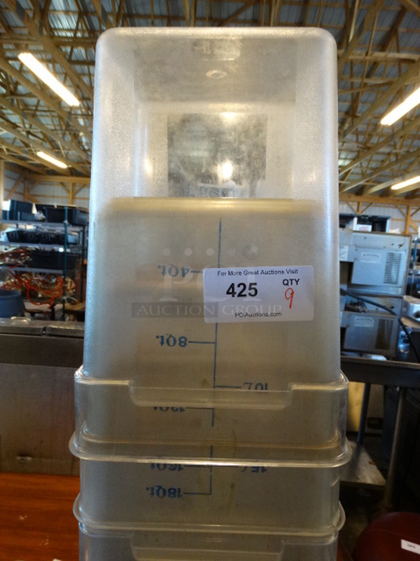 9 Poly Clear Containers. 11x11x16, 11x11x12. 9 Times Your Bid! - Image 3 of 3