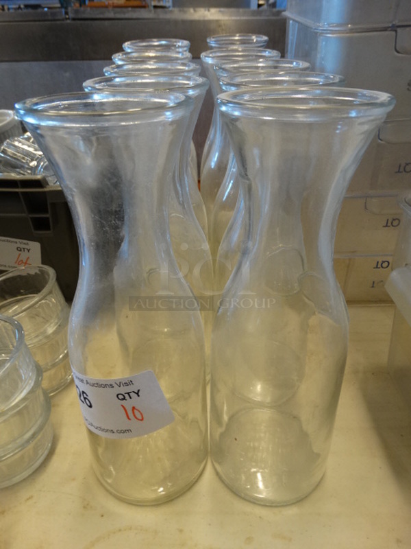 10 Wine Carafes. 4x4x11. 10 Times Your Bid!