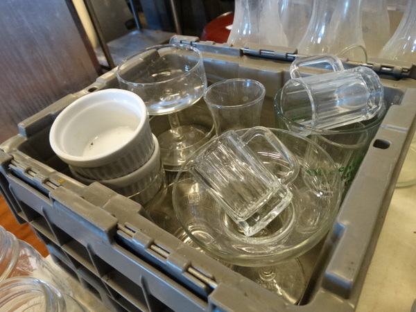 All One Money! Lot of Various Glasses in Gray Poly Bin!  - Image 2 of 4