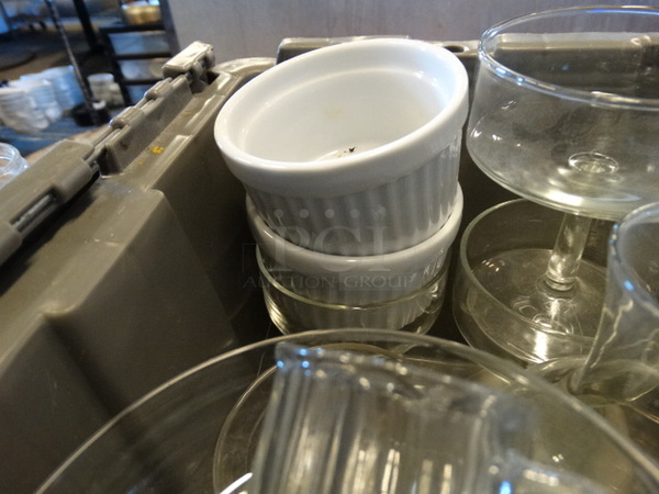 All One Money! Lot of Various Glasses in Gray Poly Bin!  - Image 3 of 4