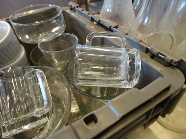 All One Money! Lot of Various Glasses in Gray Poly Bin!  - Image 4 of 4