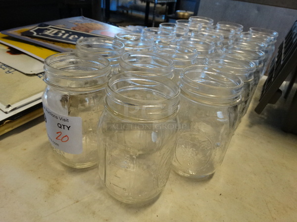20 Glass Jars. 3x3x5. 20 Times Your Bid! - Image 2 of 3