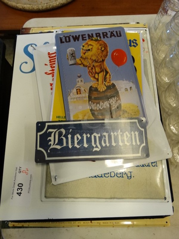 8 Various Signs. Includes 17x21x0.5. 8 Times Your Bid! - Image 1 of 11