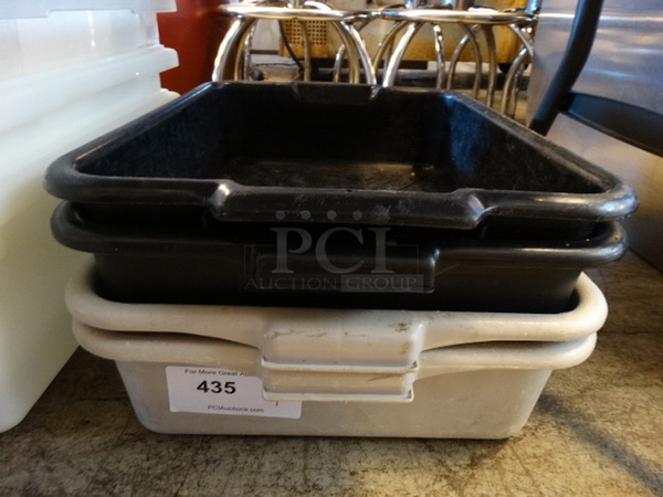 4 Poly Bus Bins. 25x15x5, 25x15x7. 4 Times Your Bid!