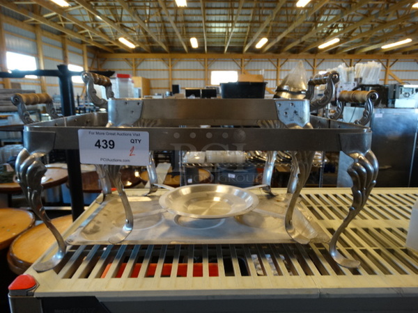 2 Metal Chafing Dish Frames. 26x13x11, 18x10x11. 2 Times Your Bid!