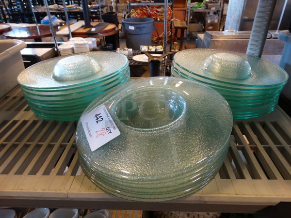 28 Glass Bowls w/ Thick Rim. 11x11x1.5. 28 Times Your Bid! - Image 1 of 3