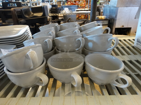 22 White Ceramic Mugs. 4.5x3.5x2.5. 22 Times Your Bid!