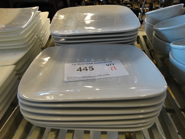17 White Ceramic Plates. 8x6.5x0.5. 17 Times Your Bid!