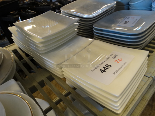 20 Square White Ceramic Plates. 5.5x5.5x0.5. 20 Times Your Bid! - Image 2 of 4