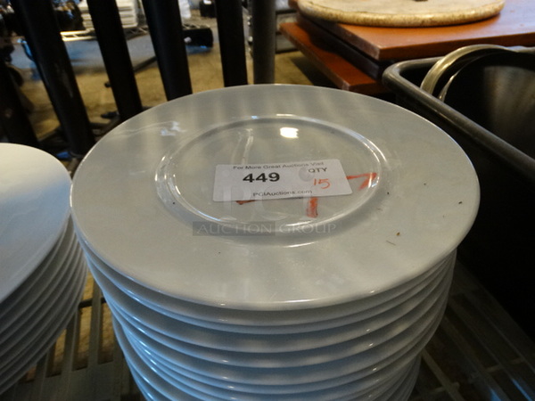 15 White Ceramic Plates. 12x12x1. 15 Times Your Bid! - Image 2 of 3