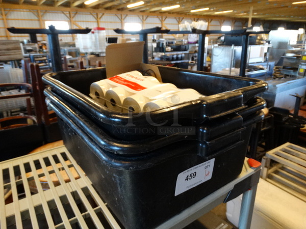 All One Money! Lot of Receipt Paper in 3 Bus Bins! 21x15x7 - Image 2 of 2