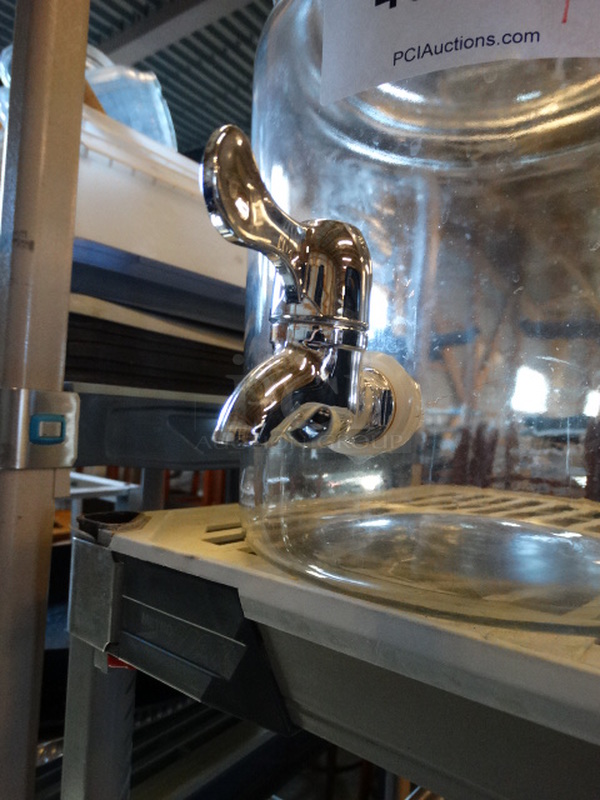 Glass Container w/ Spigot and Lid. 9x12x12 - Image 3 of 3