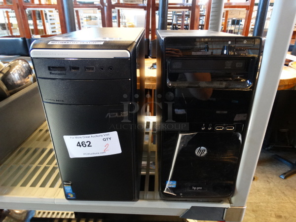 2 Computer Towers; Asus and HP. 7x16x14, 6.5x14x14. 2 Times Your Bid!