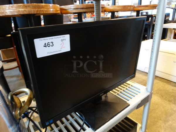 2 AOC Computer Monitors. 20", 22". 2 Times Your Bid! - Image 2 of 4