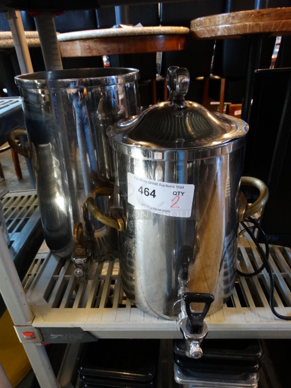 2 Metal Beverage Holder Dispensers. 1 w/ Lid. 12x12x15, 14x14x15. 2 Times Your Bid! - Image 1 of 2