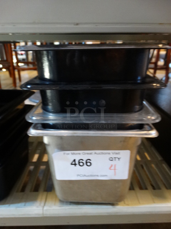 4 Various 1/6 Size Drop In Bins. 1/6x6. 4 Times Your Bid! - Image 1 of 2