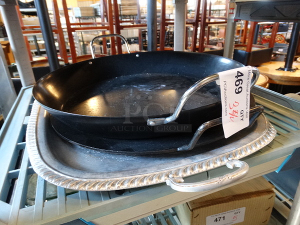 3 Various Metal Trays / Cooking Pans. Includes 22x18.5x5. 3 Times Your Bid!