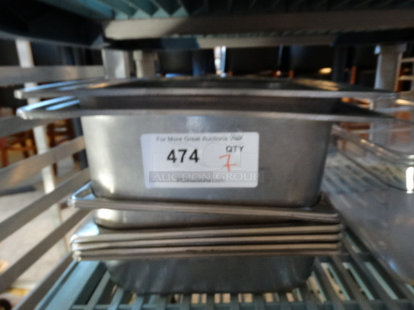 7 Stainless Steel 1/2 Size Drop In Bins. 1/2x2, 1/2x4. 7 Times Your Bid! - Image 1 of 3