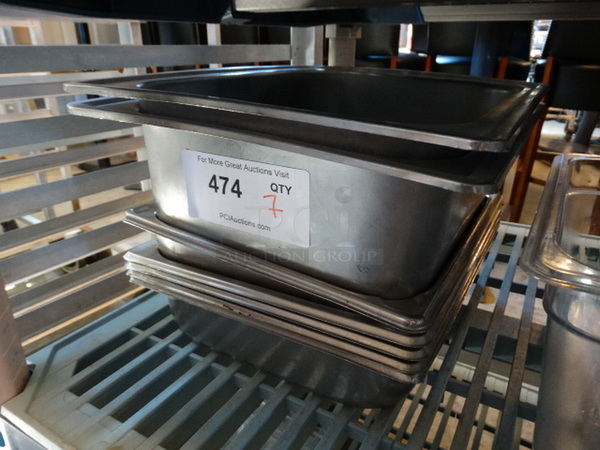 7 Stainless Steel 1/2 Size Drop In Bins. 1/2x2, 1/2x4. 7 Times Your Bid! - Image 2 of 3