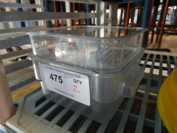 2 Poly Clear Bins. 7x7x4. 2 Times Your Bid! - Image 2 of 2