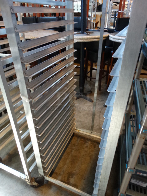 Metal Commercial Pan Transport Rack on Commercial Casters. 22.5x26.5x64 - Image 3 of 4