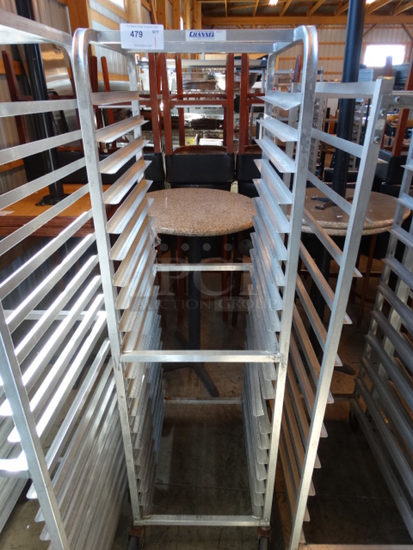 Metal Commercial Pan Transport Rack on Commercial Casters. 20.5x26x70 - Image 1 of 6