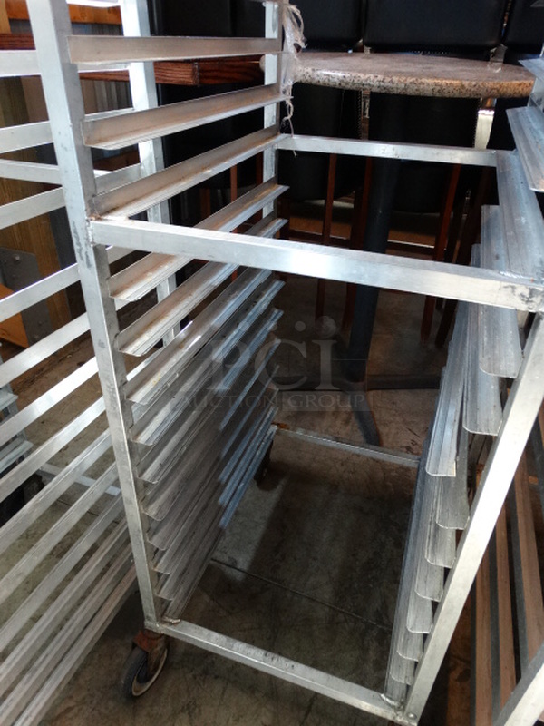 Metal Commercial Pan Transport Rack on Commercial Casters. 20.5x26x70 - Image 3 of 6
